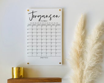 Personalized Dry Erase Calendar Board For Wall, 9 Week Design ll  dry erase board acrylic calendar  office housewarming 03-007-006W