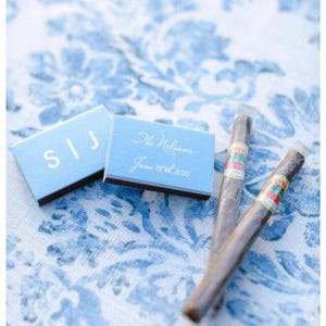 Personalized Wedding Matches || Wedding Matches Custom Matchbox Wedding Favors for Guests Wedding Send Off Cigar Bar Candle Favor
