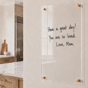 Blank Clear Acrylic Dry Erase Wall Board with Standoffs