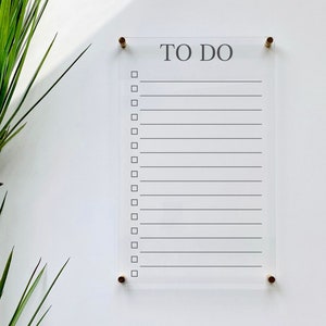 Acrylic To Do List For Wall dry erase board clear acrylic calendar office decor housewarming gift 03-009-024 image 3