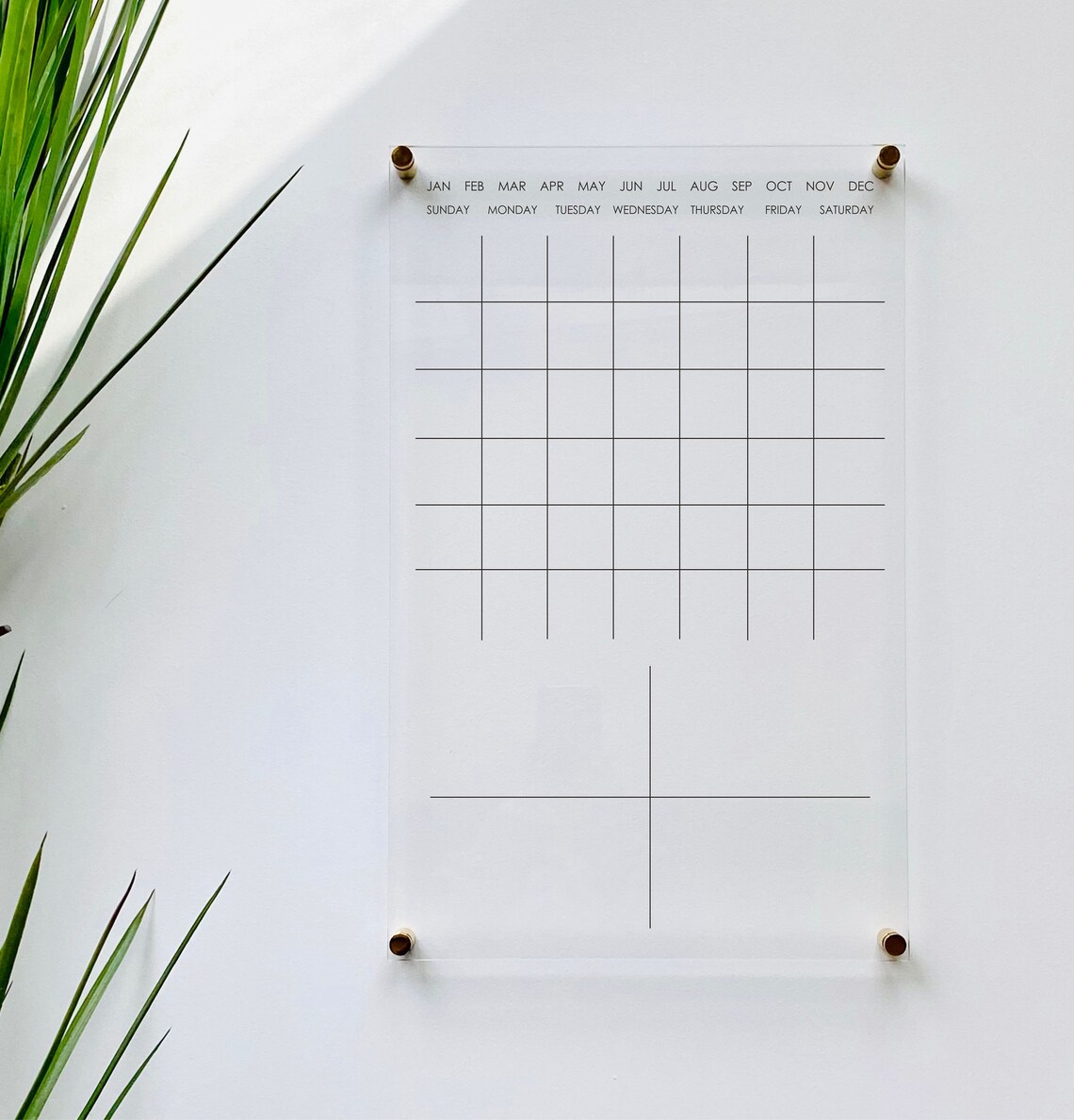 Acrylic Calendar for Wall Ll Dry Erase Board Weekly Planner Etsy