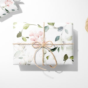 Floral Wrapping Paper || Christmas Gift Wrap Birthday Bridal Baby Shower Wedding Gift Unique For Her Him Girl Boy 03-016-183