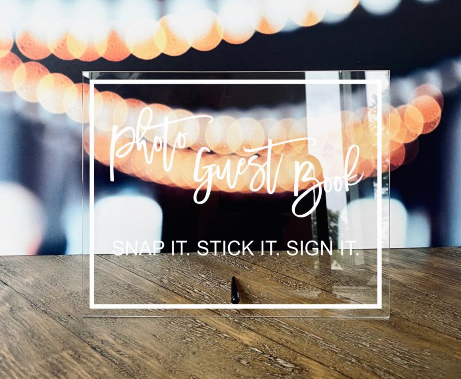 Photo Guest Book Table Sign Acrylic Wedding Sign - Etsy