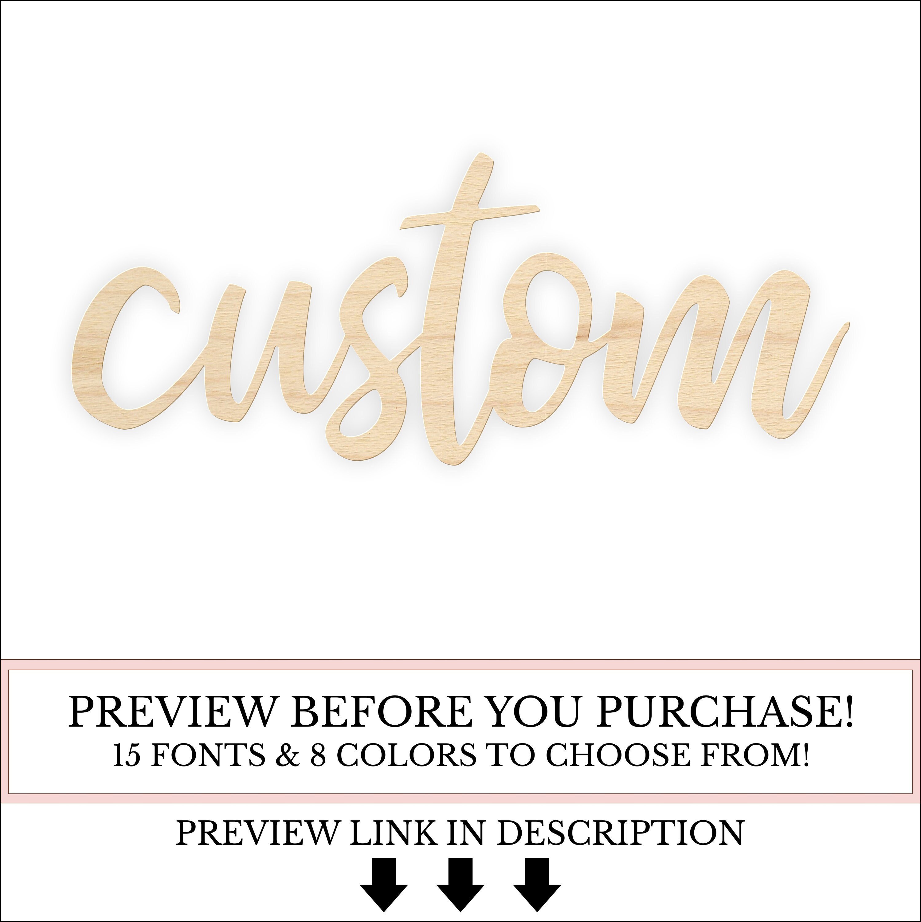Custom Wood Name Sign 12 To 96 Wide Nursery Etsy