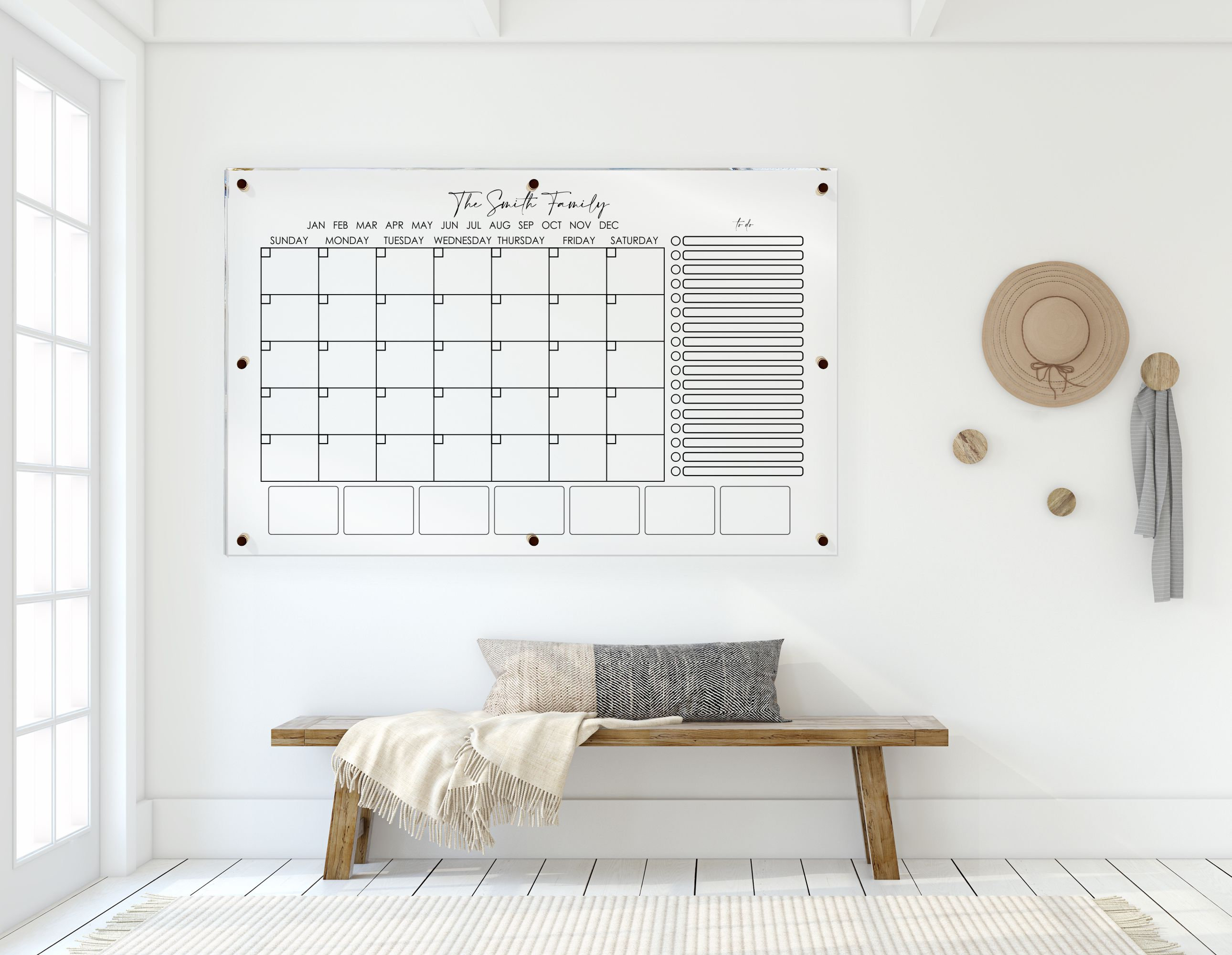 Personalized Acrylic Calendar For Wall dry erase board Etsy