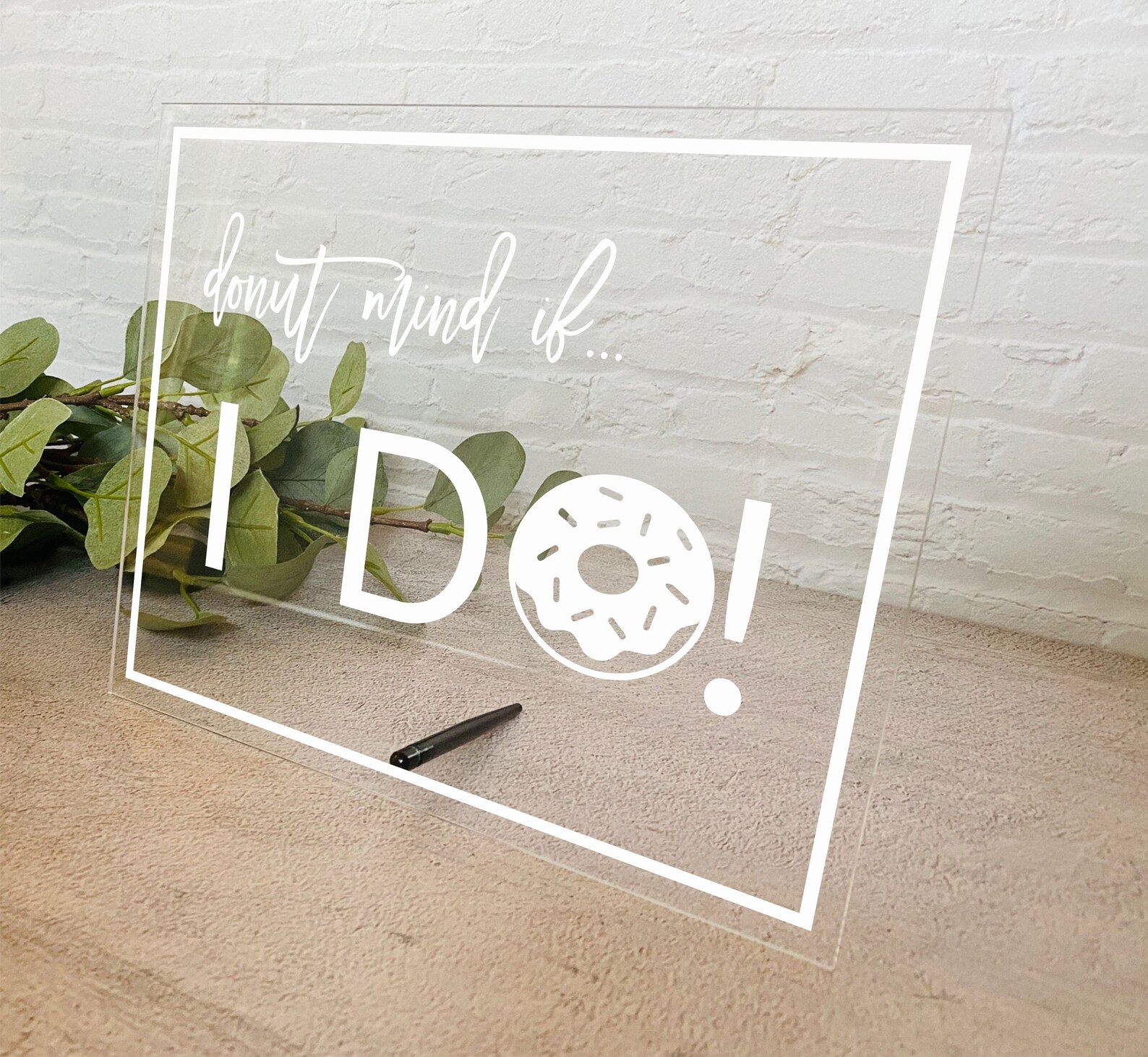 Donut Bar Table Sign Acrylic Wedding Sign Sweets Table Bar Etsy