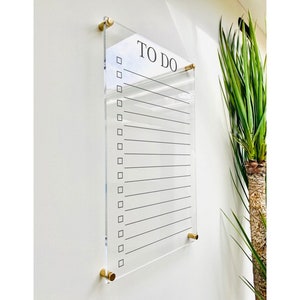 Acrylic To Do List For Wall dry erase board clear acrylic calendar office decor housewarming gift 03-009-024 image 4