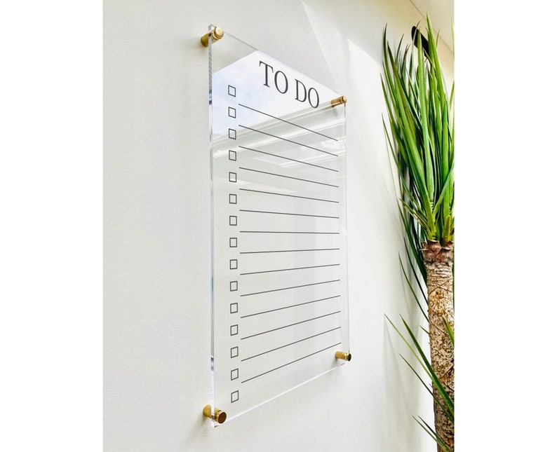 Acrylic To Do List For Wall dry erase board clear acrylic calendar office decor housewarming gift 03-009-024 image 4