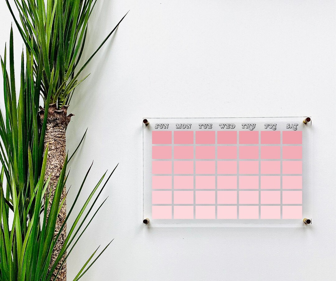 Acrylic Calendar for Wall Ll Dry Erase Board Weekly Planner Etsy