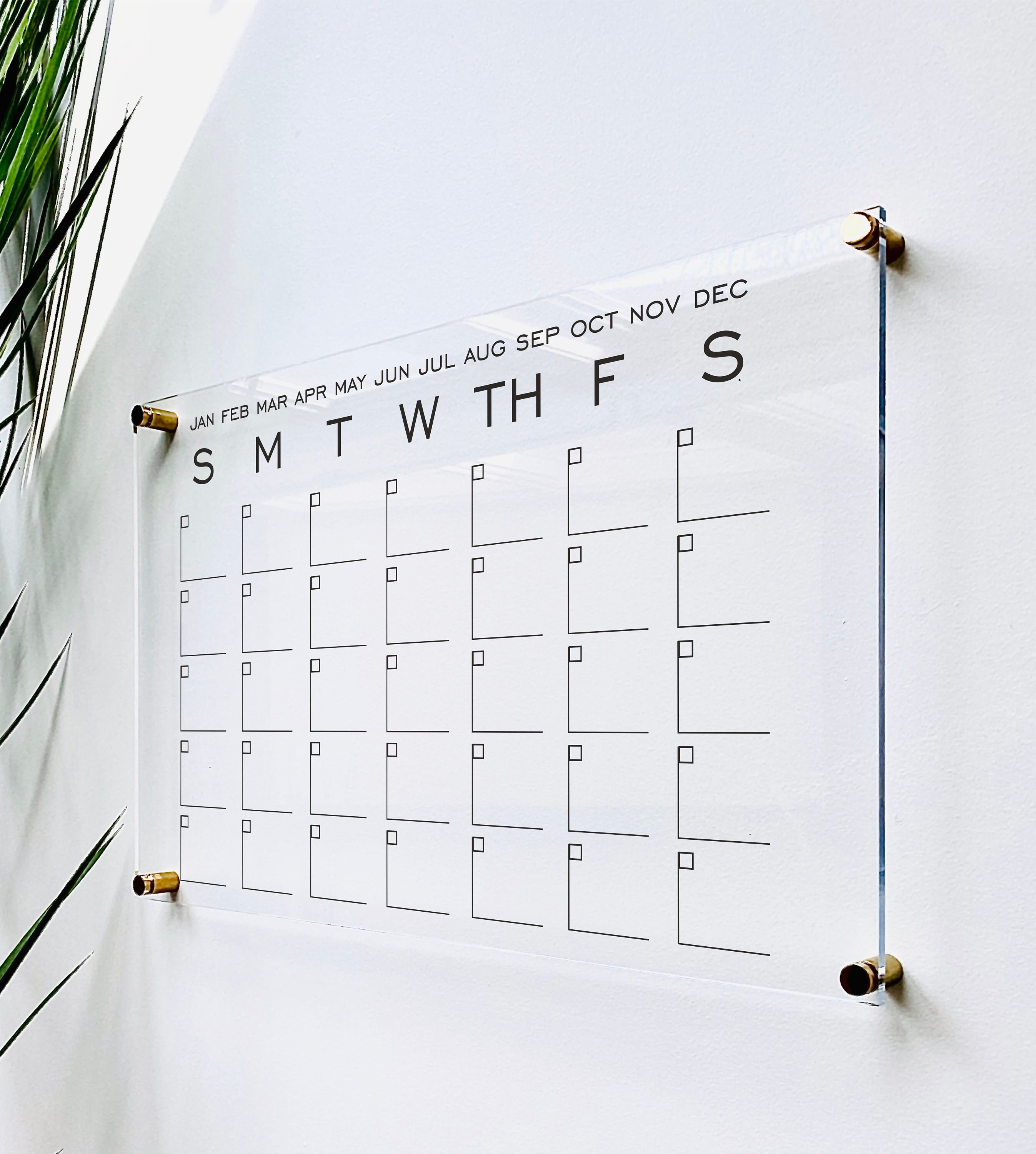 Acrylic Clear Calendar Rene Vallie
