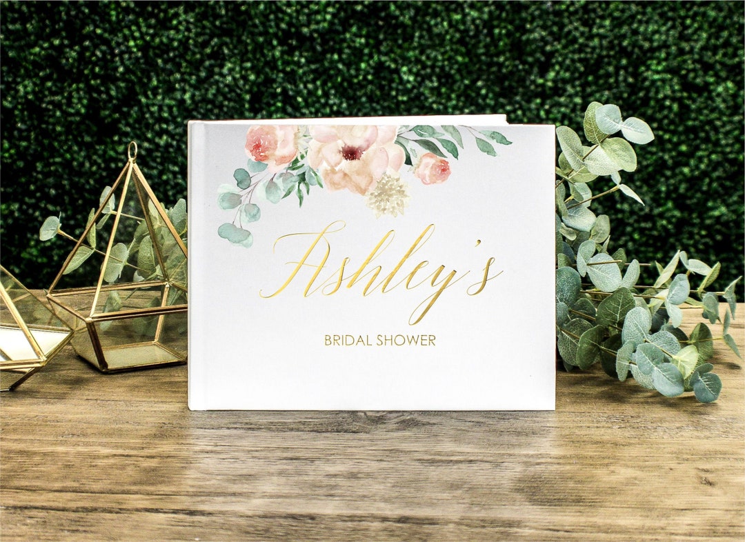 Custom Bridal Shower Guest Book Photo Guest Book Personalized Photo