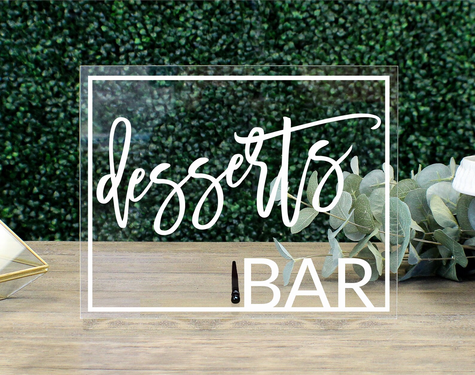 Dessert Bar Table Sign Acrylic Wedding Sign - Etsy