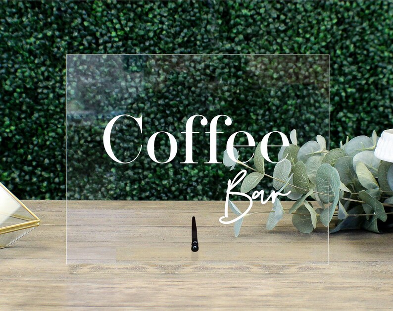 Coffee Bar Table Sign Coffee Station Wedding Bridal Shower Etsy