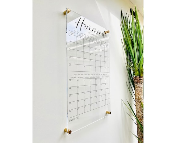 Large Wall Calendar, 24x36 Dry Erase Reusable Framed Calendar