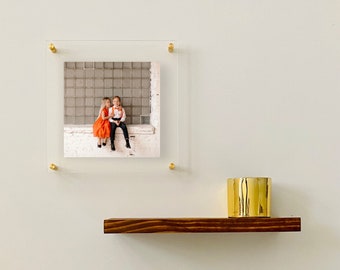 Clear Acrylic Floating Picture Frame | Custom Photo Size and Standoffs