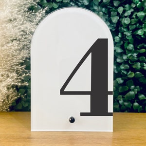 Wedding Table Numbers with Stand || Clear Acrylic Calligraphy Wedding Signage Rustic Clear Table Number Stand 03-040-029
