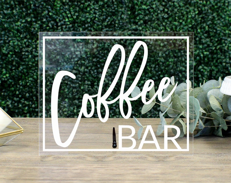 Coffee Bar Table Sign Coffee Station Wedding Bridal Shower Etsy