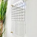 Acrylic Monthly Calendar for Wall With Notes Ll Family Habit - Etsy