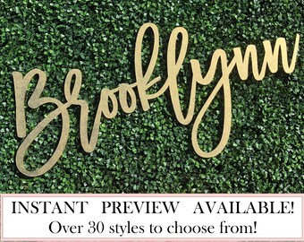 Gold name sign | Etsy