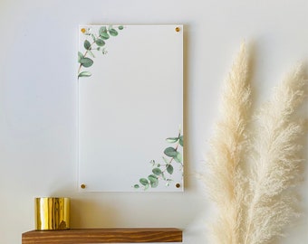 Acrylic Dry Erase Board, Eucalyptus Design | Whiteboard, Office Decor