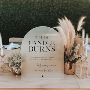 SHIPS FAST In Loving Memory, Memorial Table Sign 8x10" || Frosted Acrylic Wedding Sign Cards Table Sign Gifts Table Sign RTS03-027