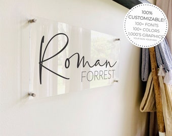 Custom Acrylic Name Sign | Nursery Decor, Personalized Gift