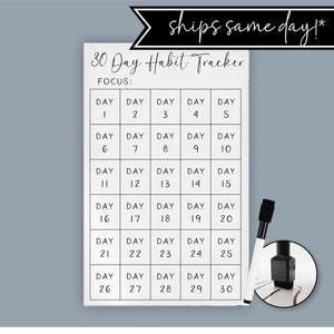 Acrylic Habit Tracker Board For Wall / Fridge | Notes, Memo Board Dry Erase, Family, Planner, ADHD Weekly Daily Monthly Tasks Responsibility