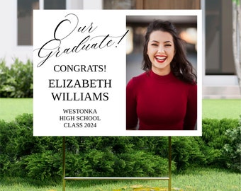 Graduation Yard Sign || DIGITAL DOWNLOAD || Custom congrats grad party 2024 template download ACT8