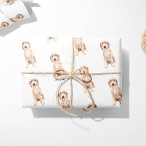 Goldendoodle Gift Wrap || Wrapping Paper Unique Gift Idea For Her Goldendoodle Print Wedding Gift Reusable Gift Wrap 03-016-037