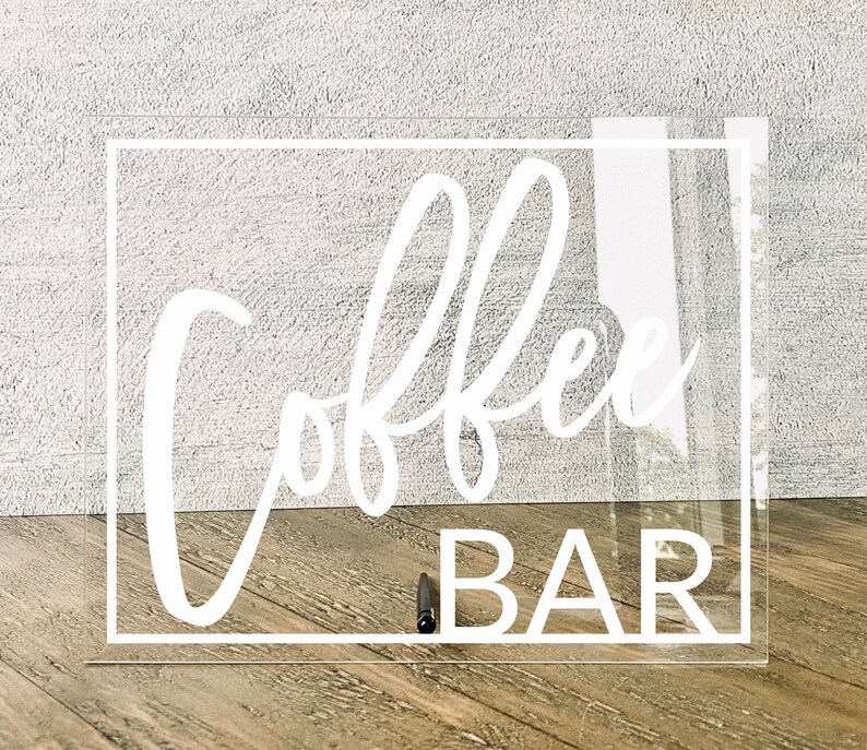 Coffee Bar Table Sign Coffee Station Wedding Bridal Shower Etsy