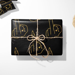 Middle Finger Wrapping Paper Feminist Pro-choice Wrapping Paper Unique ...