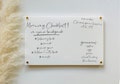 Blank White Acrylic Dry Erase Writing Board with Standoffs || Wall Calendar Goal Habit Grocery Office Floating Message Note Board To Do List