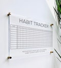 Acrylic Goals & Habit Tracker Board - Dry Erase Wall Planner for Fitness, Self-Care, Productivity Daily Routine Tracking