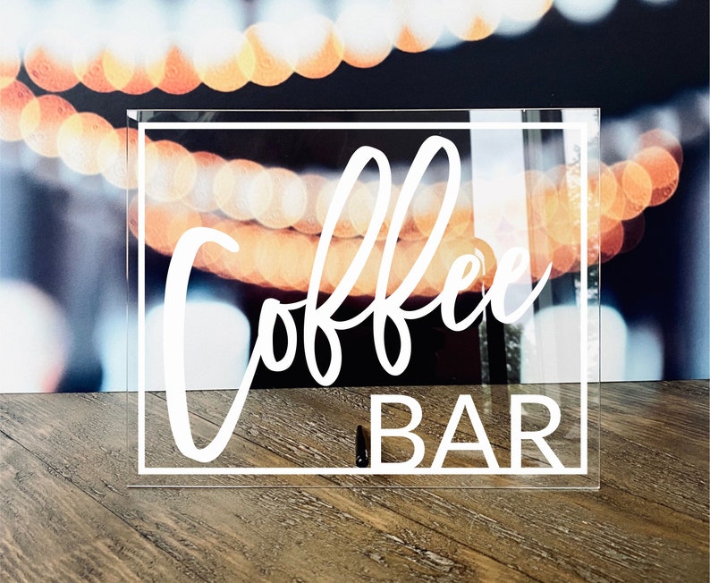 Coffee Bar Table Sign Coffee Station Wedding Bridal Shower Etsy