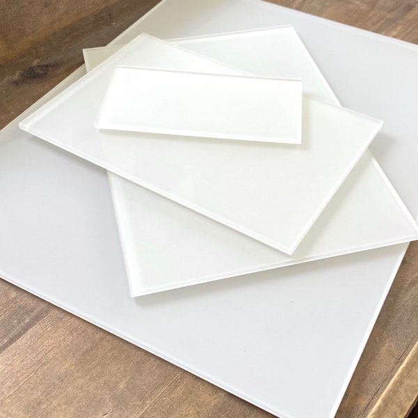 White Acrylic Blanks || white tiles DIY wedding sign calligraphy blank stock sheet acrylic lucite name cards place cards table number