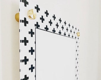 Acrylic Modern Blank Notes Board For Wall || floating white dry erase board gift acrylic calendar office decor housewarming gift 03-009-121