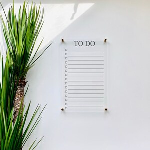 Acrylic To Do List For Wall dry erase board clear acrylic calendar office decor housewarming gift 03-009-024 image 2