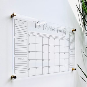 white dry erase board white acrylic calendar office decor housewarming gift 03-009-028W Acrylic Menu Board For Wall