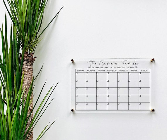 Customised Refrigerator Acrylic Menues Planner Magnetic 16x12 Plexiglass Calendar Calander Board - View #2