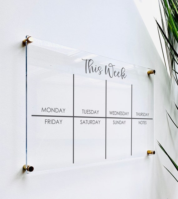 Acrylic Weekly Calendar Board for Wall Family Command Center Dry Erase Board Clear Acrylic Calendar Minimalist Office Decor 03-009-057 - Etsy acrylic-weekly-calendar-board-for-wall-family-command-center-dry-erase-board-clear-acrylic-calendar-minimalist-office-decor-03-009-057-etsy