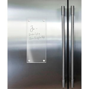 Blank Acrylic Board with MAGNETIC or VELCRO® Brand Fasteners || family dry-erase board list clear glass-look board damage free acrylic