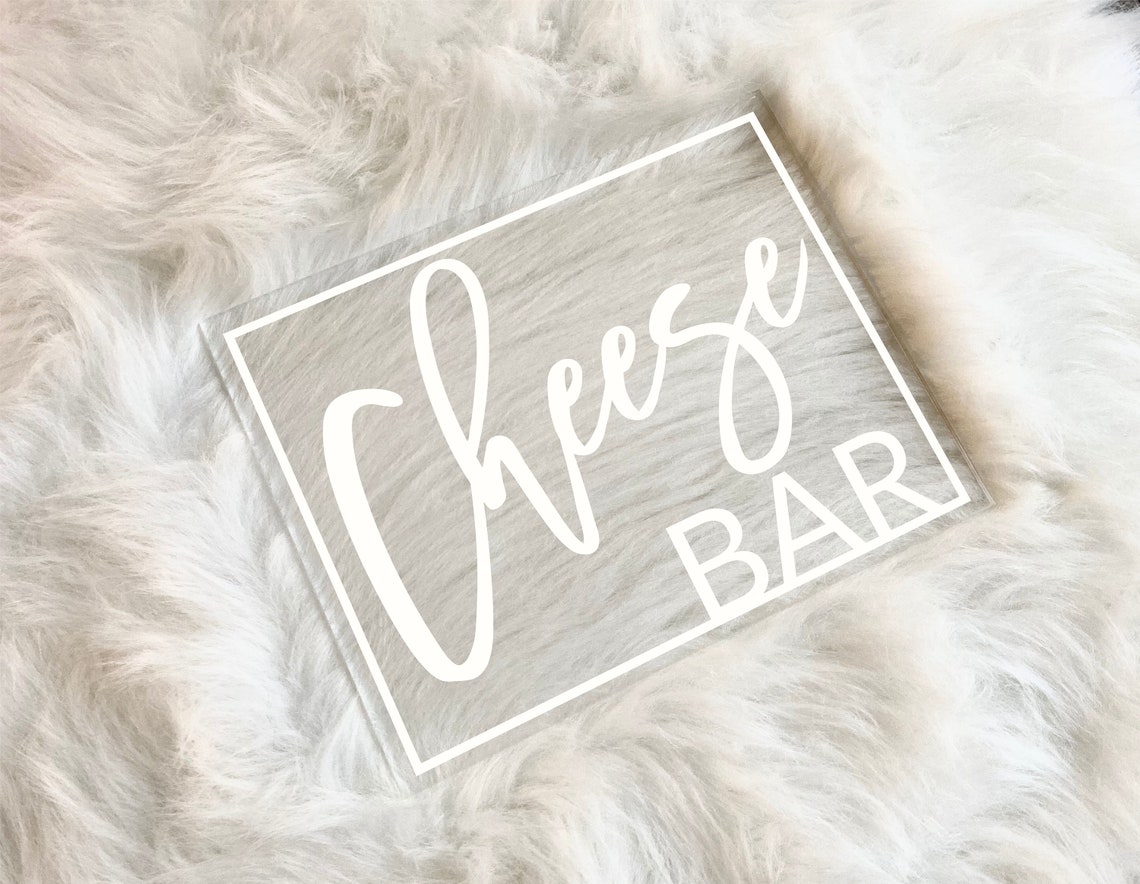 Cheese Bar Table Sign cheese board charcuterie tray bridal Etsy