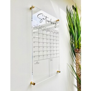 Personalized Acrylic Calendar For Wall, 7 Week Design ll  dry erase board weekly planner clear acrylic calendar  office 03-007-009