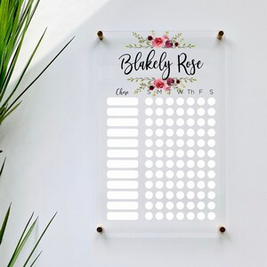 Personalized Chore Chart For Kids || custom chore chart children  dry erase board  clear acrylic homeschool girls boys 03-009-001