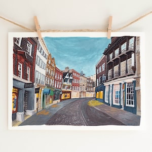 Cambridge, England Wall Art / Trinity Street / Cambridge University / Fine Art Giclee Print // English Wall Art / European Architecture Art