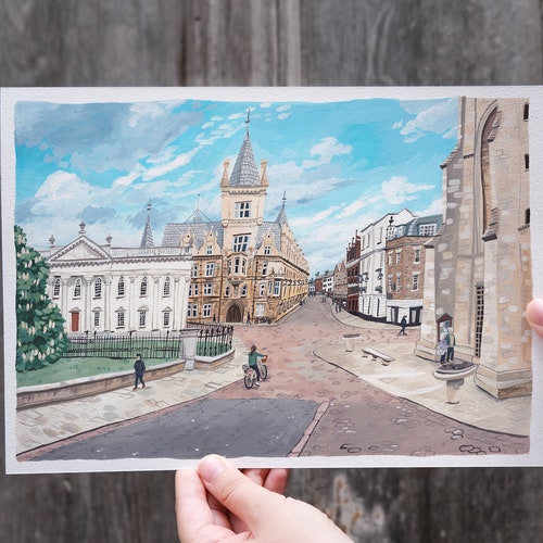 Cambridge England Wall Art / King's Parade / Cambridge Etsy