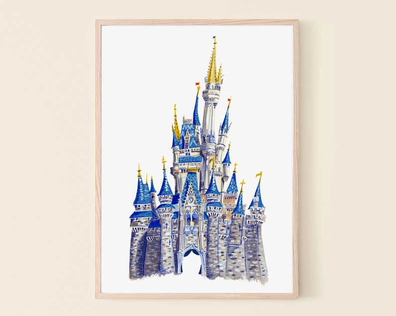 Download Cinderella Castle Walt Disney World Walt Disney Art Disney Watercolor Quirky Wall Art Disney Princess Disney Print Giclee Art Collectibles Vadel Com