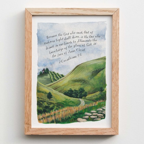 Scripture Wall Art Bible Verse Print Christian Art Etsy