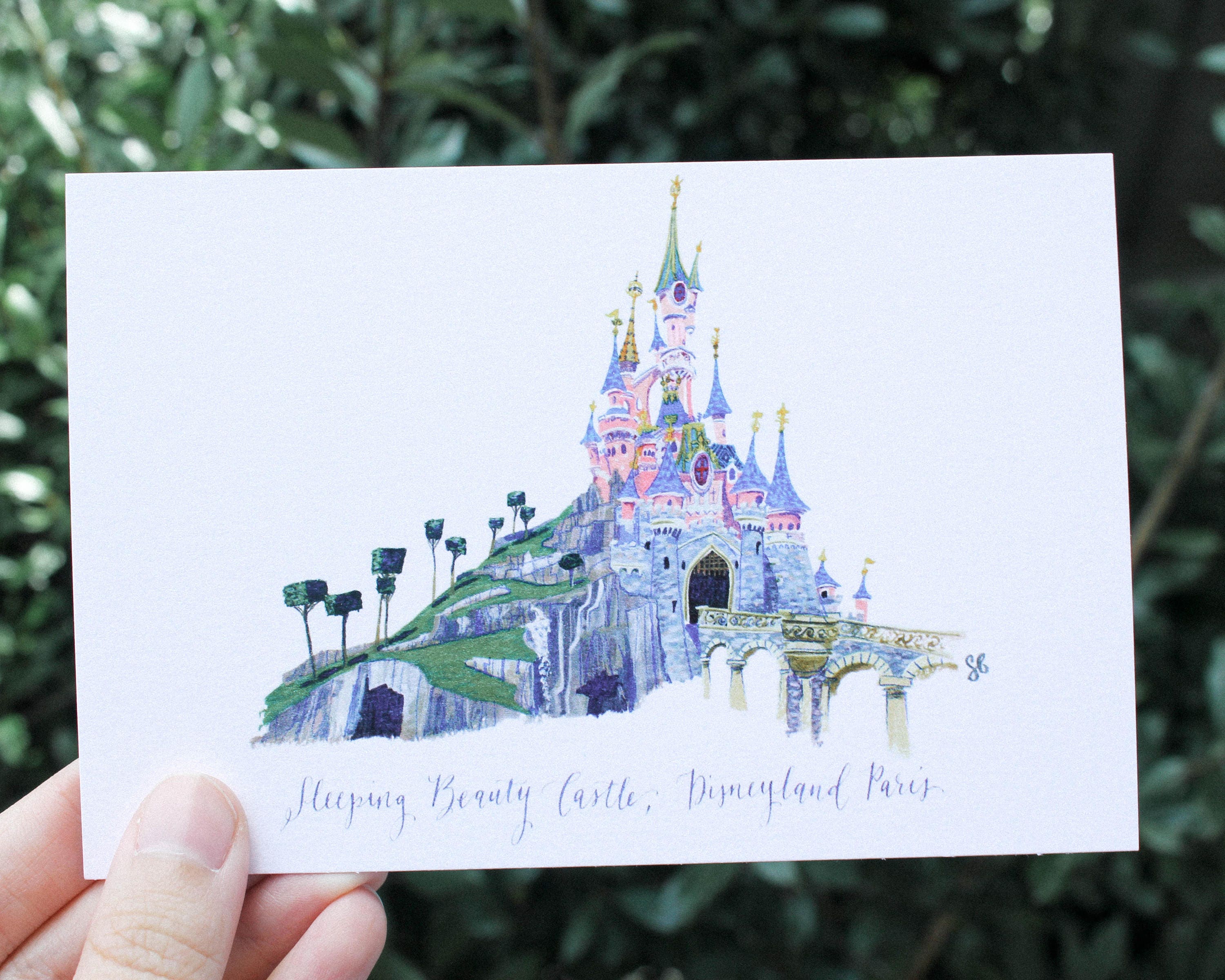 Disneyland Paris Castle Postcard Sleeping Beauty Castle Etsy New Zealand