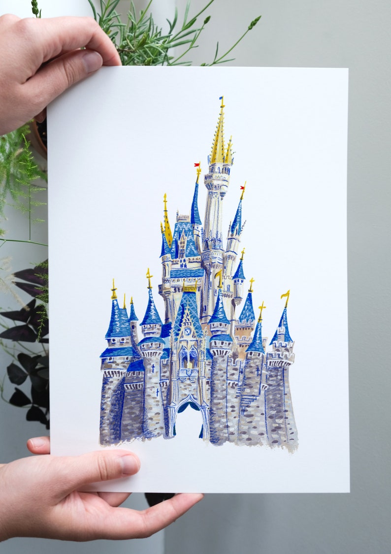 Download Cinderella Castle Walt Disney World Walt Disney Art Disney Watercolor Quirky Wall Art Disney Princess Disney Print Giclee Art Collectibles Vadel Com